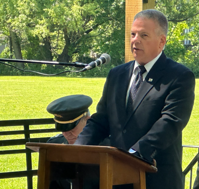 Mayor DiMaio spoke during the Memorial Day Service at Union Cemetery
